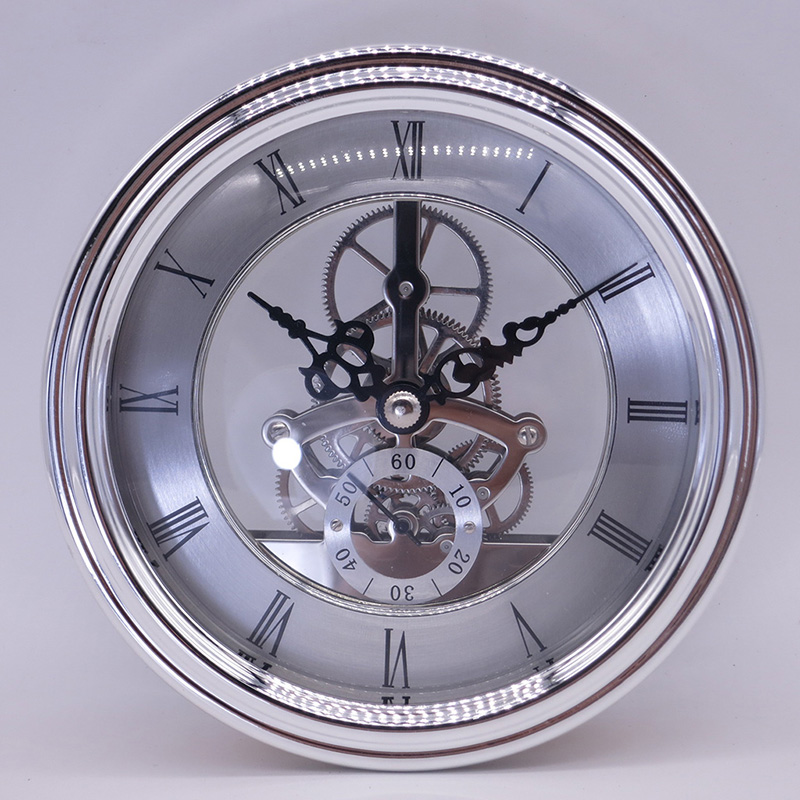 inserto orologio in metallo di lusso diametro 133 mm argento