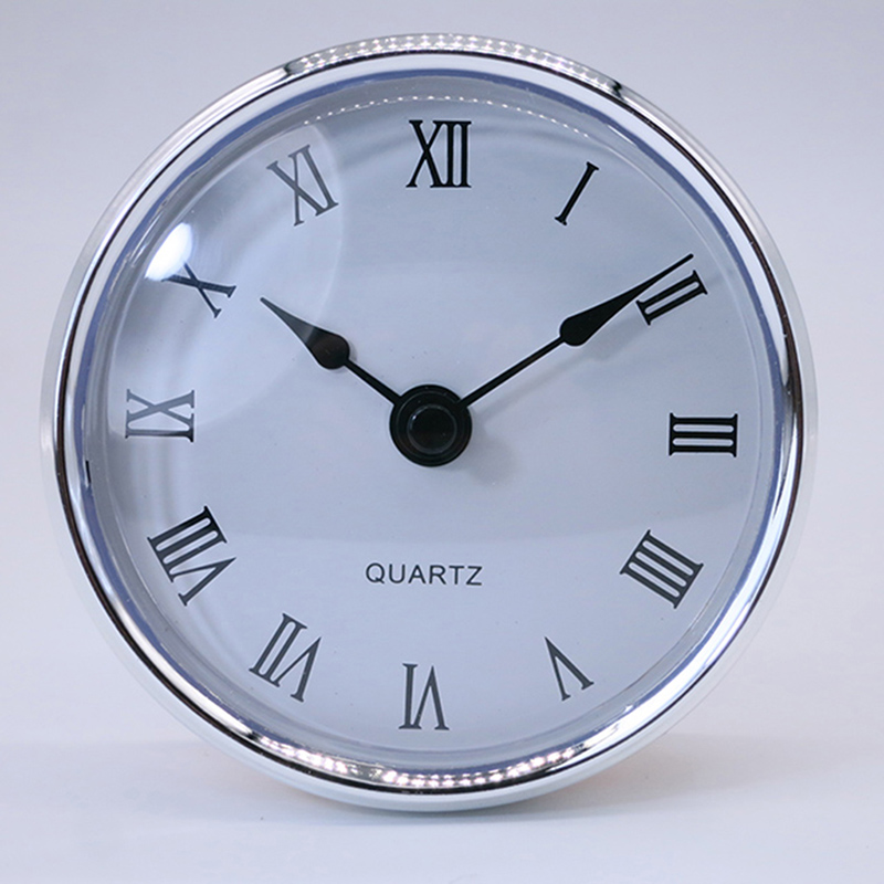Diametro 80mm colore d'argento studio camera orologio da parete inserto